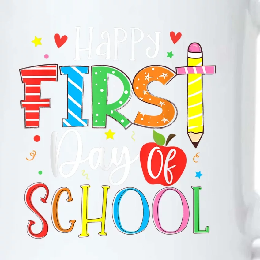 Happy First Day Of School Teacher Kids Back To School Black Color Changing Mug