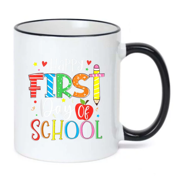 Happy First Day Of School Teacher Kids Back To School Black Color Changing Mug