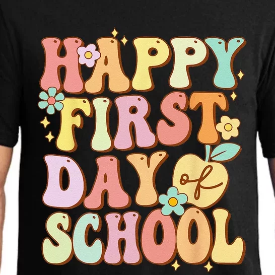 Happy First Day Of School Teachers Back To School Love Pajama Set