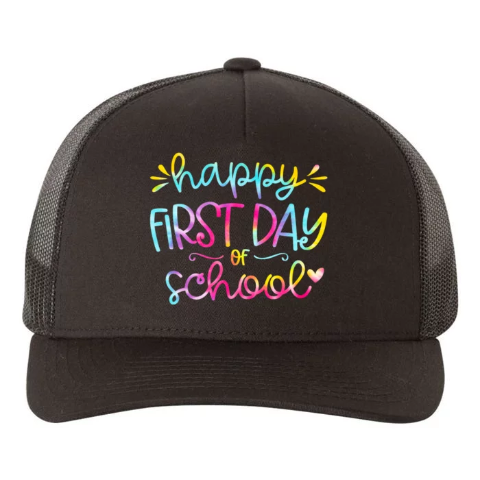 Happy First Day Of School Back To School Yupoong Adult 5-Panel Trucker Hat