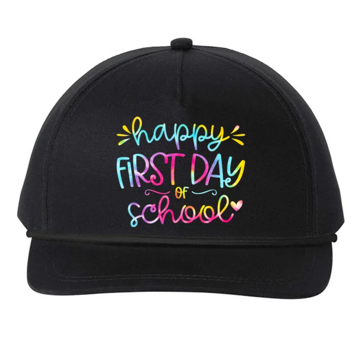 Happy First Day Of School Back To School Snapback Five-Panel Rope Hat