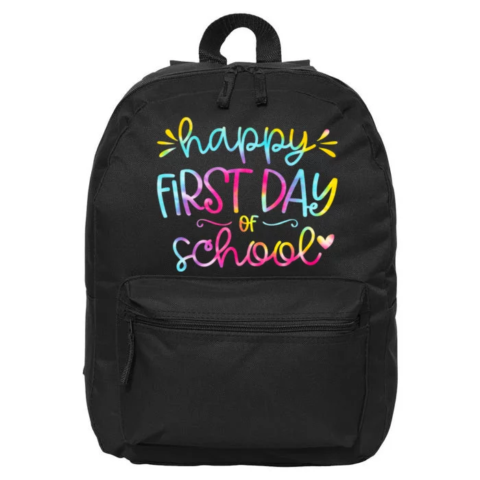 Happy First Day Of School Back To School 16 in Basic Backpack