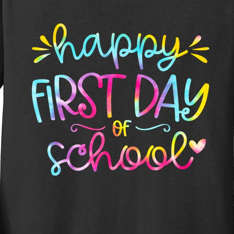 Happy First Day Of School Back To School Kids Long Sleeve Shirt