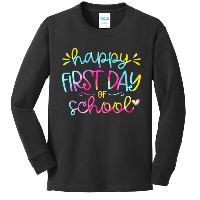 Happy First Day Of School Back To School Kids Long Sleeve Shirt