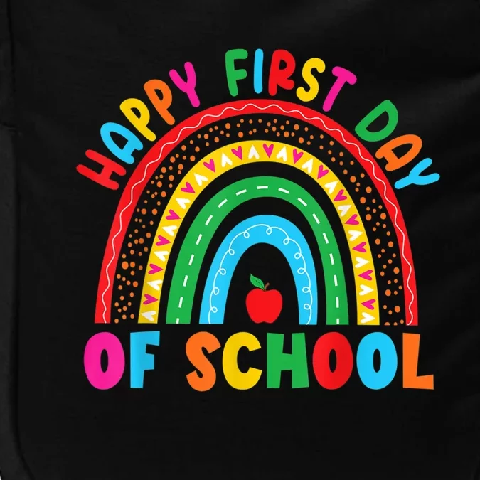 Happy First Day Of School Teacher Back To School Boy Girl Impact Tech Backpack