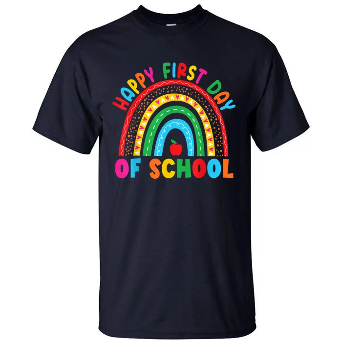 Happy First Day Of School Teacher Back To School Boy Girl Tall T-Shirt