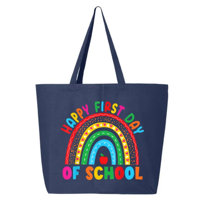 Happy First Day Of School Teacher Back To School Boy Girl 25L Jumbo Tote