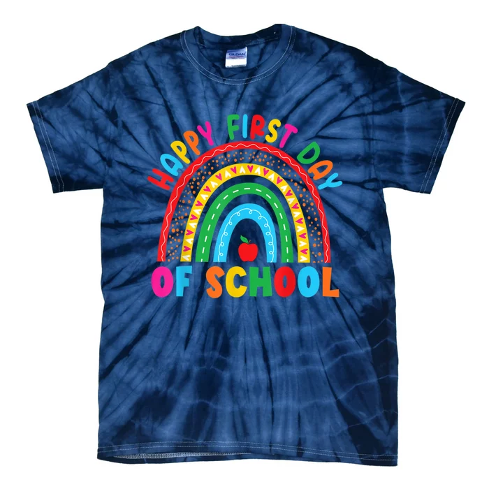 Happy First Day Of School Teacher Back To School Boy Girl Tie-Dye T-Shirt