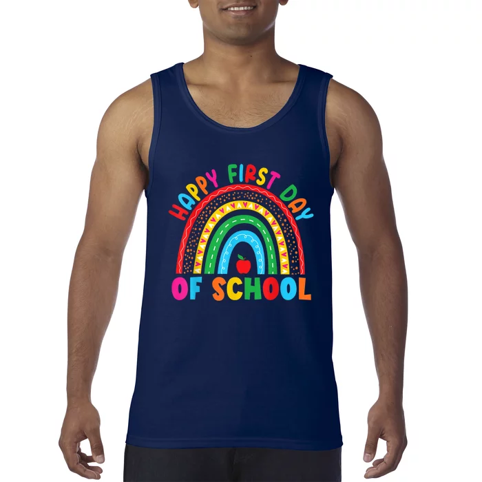 Happy First Day Of School Teacher Back To School Boy Girl Tank Top