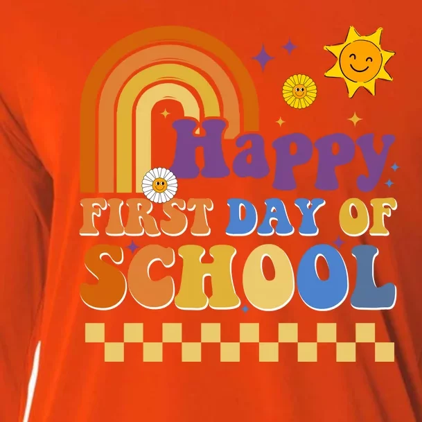 Happy First Day Of School Cooling Performance Long Sleeve Crew