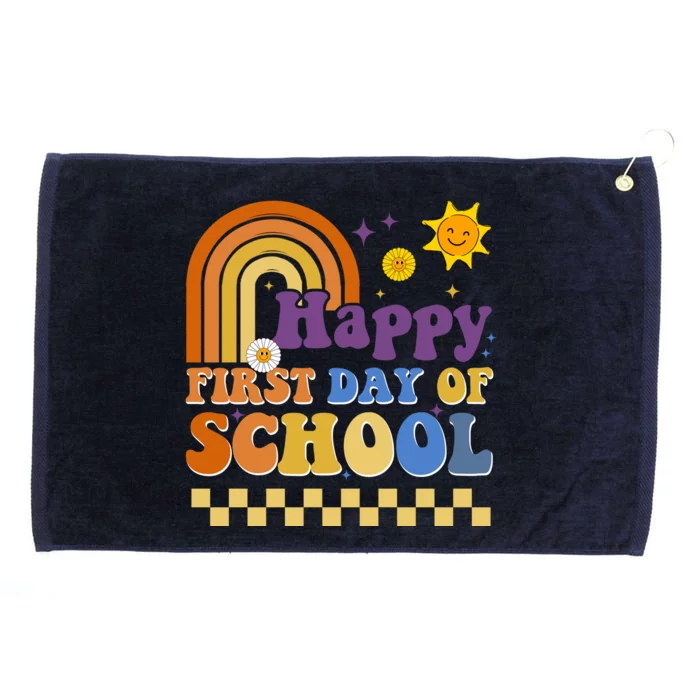 Happy First Day Of School Grommeted Golf Towel