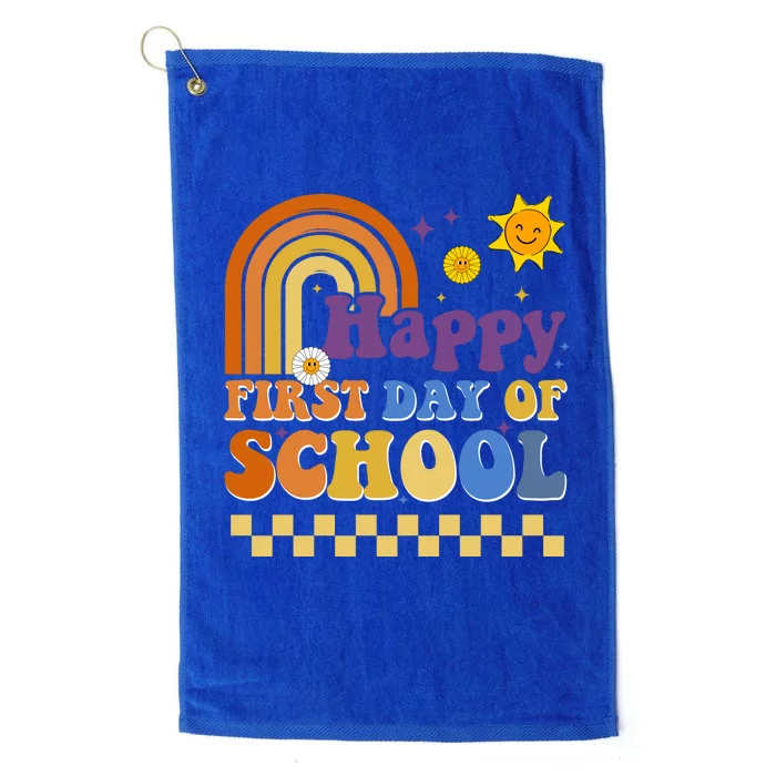 Happy First Day Of School Platinum Collection Golf Towel