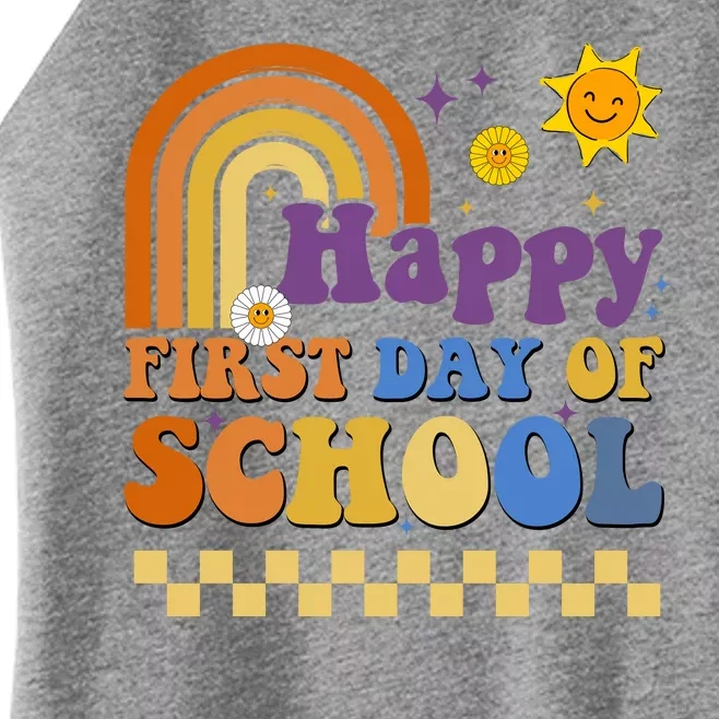 Happy First Day Of School Women’s Perfect Tri Rocker Tank