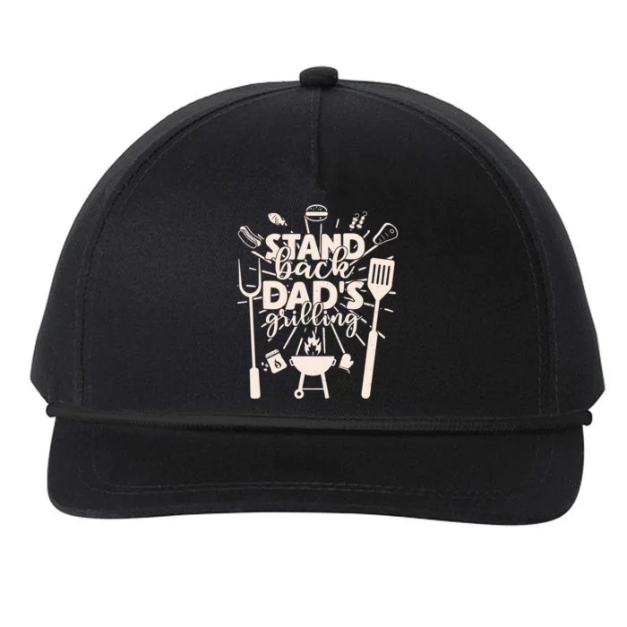 Happy Father's Day Stand Back Dad's Grilling Snapback Five-Panel Rope Hat