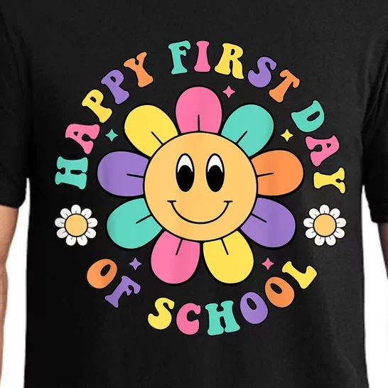 Happy First Day Of School Teacher Back To School Boy Girl Pajama Set