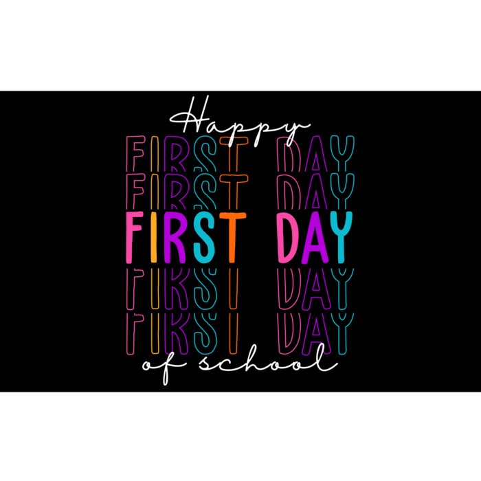 Happy First Day Of School Colorful Bumper Sticker