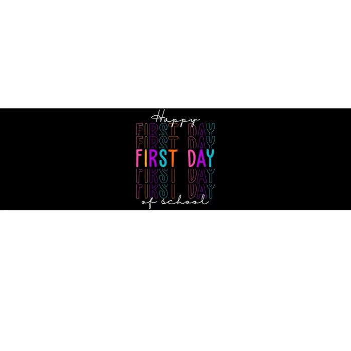 Happy First Day Of School Colorful Bumper Sticker