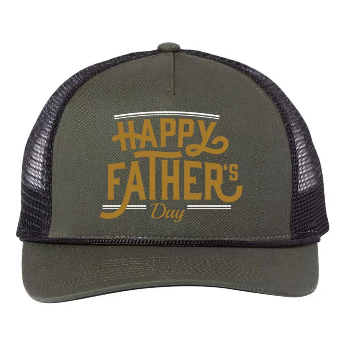 Happy Father's Day Celebration Gift Retro Rope Trucker Hat Cap