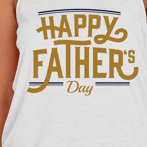 Happy Father's Day Celebration Gift Women's Knotted Racerback Tank