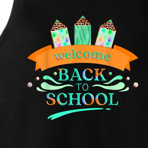 Happy First Day Of School Teachers Women Student Boy Girl Ladies Tri-Blend Wicking Tank