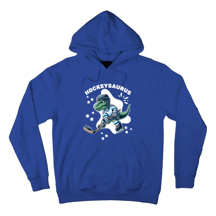 Hockeysaurus Funny Dinosaur Hockey Sport Gift Tall Hoodie