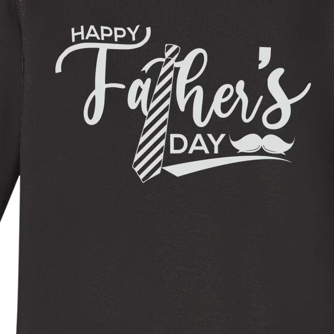 Happy Father's Day Baby Long Sleeve Bodysuit