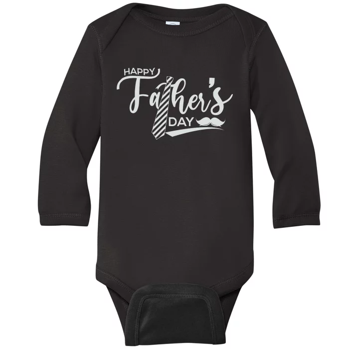 Happy Father's Day Baby Long Sleeve Bodysuit