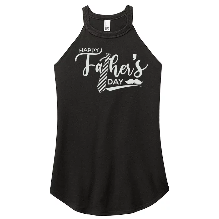 Happy Father's Day Women’s Perfect Tri Rocker Tank