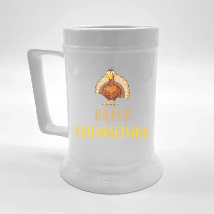 Happy Friendsgiving Day Thanksgiving Funny Friends Giving Front & Back Beer Stein