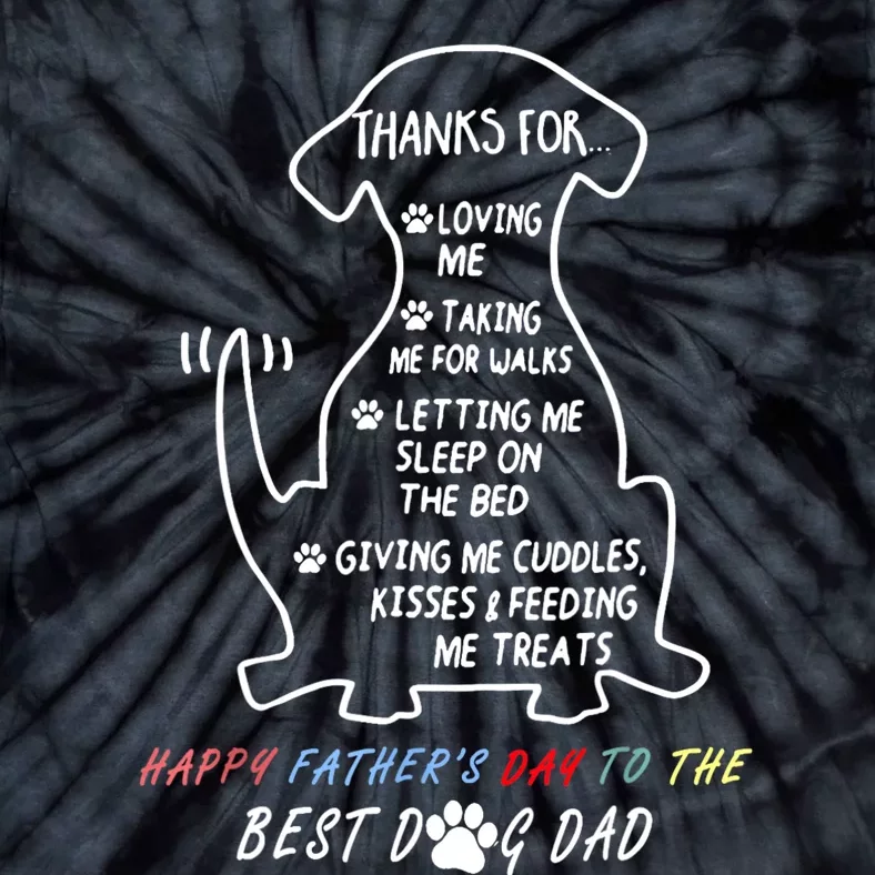 Happy FatherS Day Best Dog Dad Tie-Dye T-Shirt