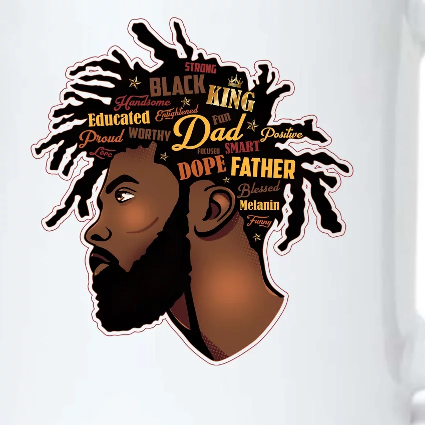 Happy Father's Day Black African American Dad Black Color Changing Mug