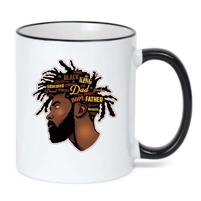 Happy Father's Day Black African American Dad Black Color Changing Mug