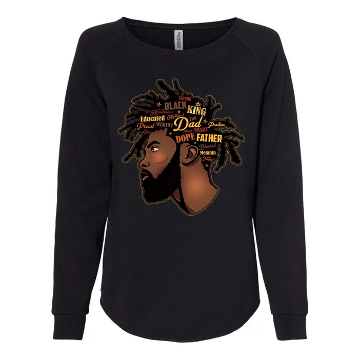 Happy Father's Day Black African American Dad Womens California Wash Sweatshirt