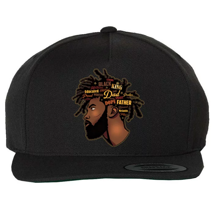 Happy Father's Day Black African American Dad Wool Snapback Cap