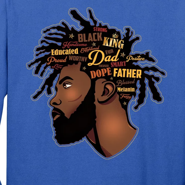 Happy Father's Day Black African American Dad Tall Long Sleeve T-Shirt