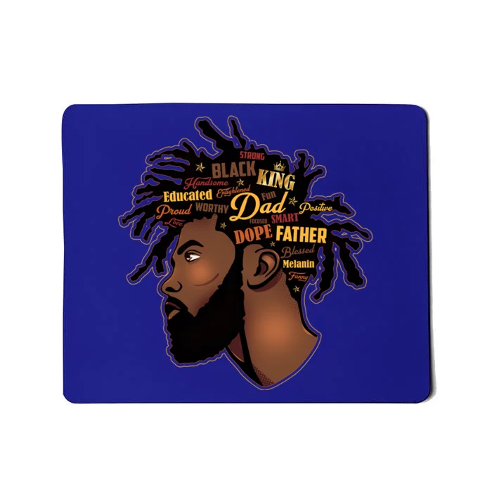 Happy Father's Day Black African American Dad Mousepad