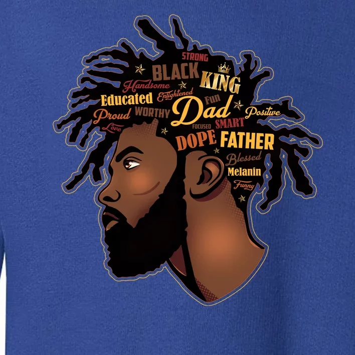 Happy Father's Day Black African American Dad Toddler Sweatshirt