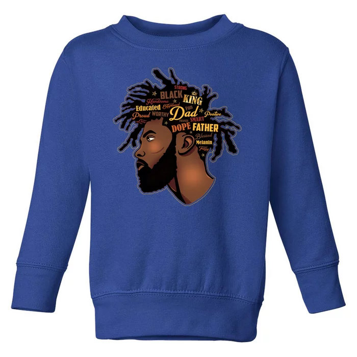 Happy Father's Day Black African American Dad Toddler Sweatshirt