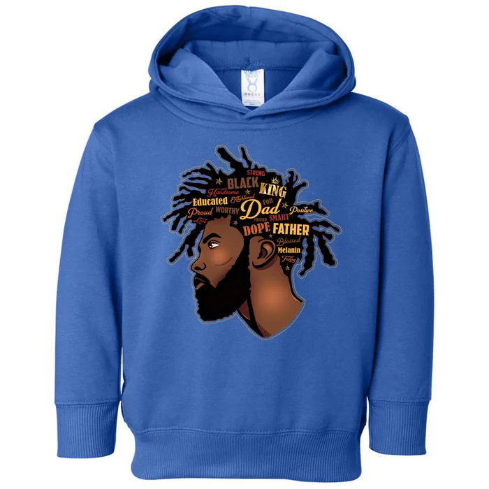 Happy Father's Day Black African American Dad Toddler Hoodie