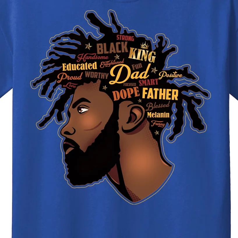 Happy Father's Day Black African American Dad Kids T-Shirt