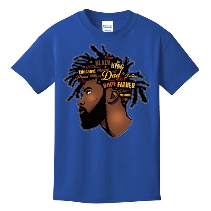 Happy Father's Day Black African American Dad Kids T-Shirt