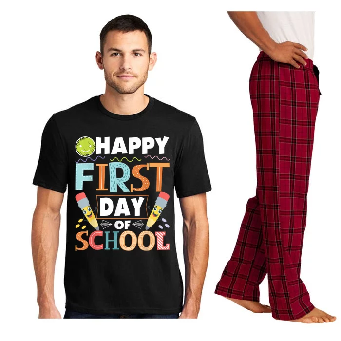 Happy First Day Of School Teacher Student Kindergarten Pajama Set