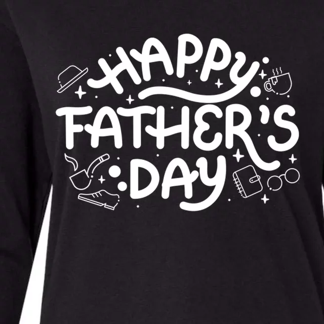 Happy Father's Day Dad Gift Womens Cotton Relaxed Long Sleeve T-Shirt