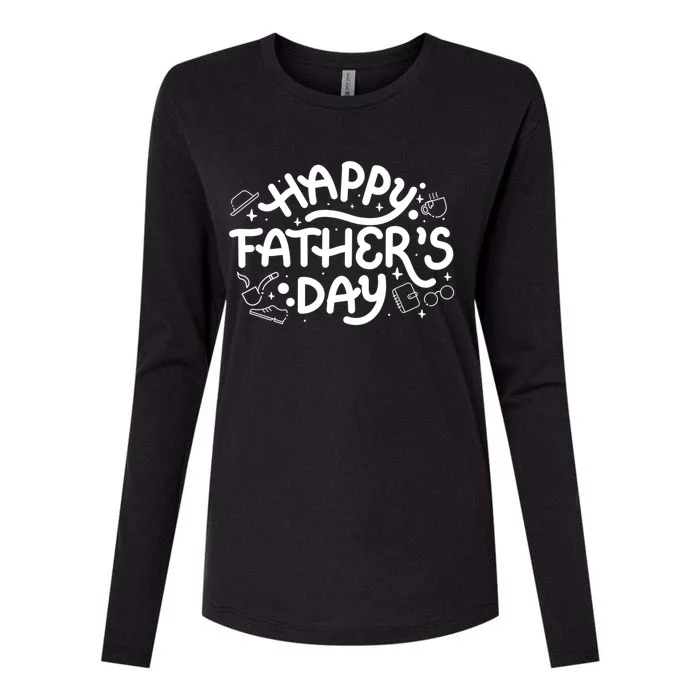 Happy Father's Day Dad Gift Womens Cotton Relaxed Long Sleeve T-Shirt