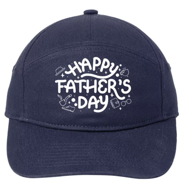 Happy Father's Day Dad Gift 7-Panel Snapback Hat