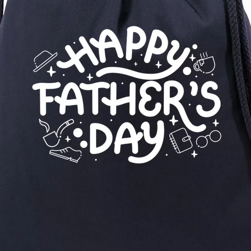 Happy Father's Day Dad Gift Drawstring Bag