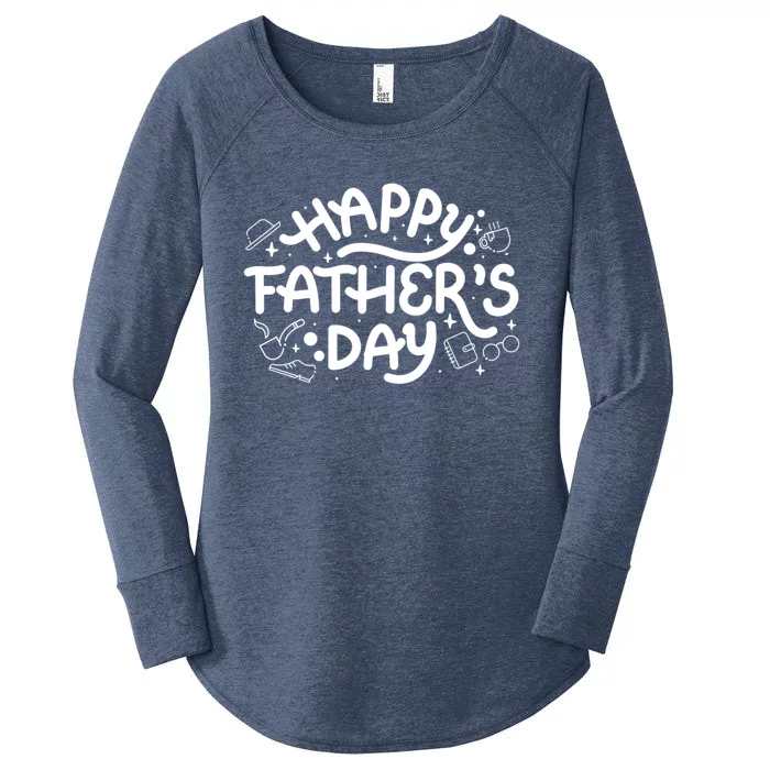 Happy Father's Day Dad Gift Women's Perfect Tri Tunic Long Sleeve Shirt