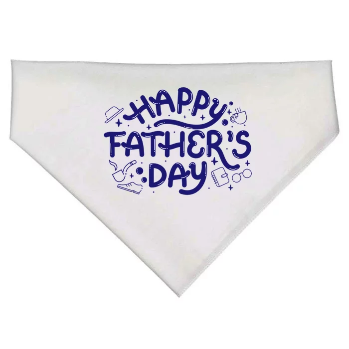 Happy Father's Day Dad Gift USA-Made Doggie Bandana