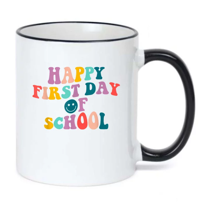 Happy First Day Of School Teacher Kids Welcome Back To School Black Color Changing Mug