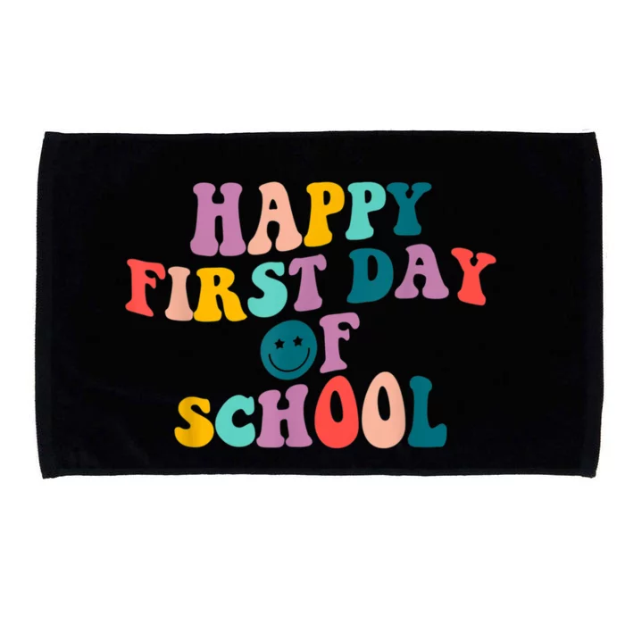 Happy First Day Of School Teacher Kids Welcome Back To School Microfiber Hand Towel